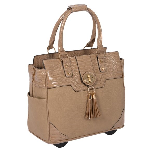 WINSDOR Rolling Laptop Bag for Women Tote Briefcase Travel or Overnight Bag